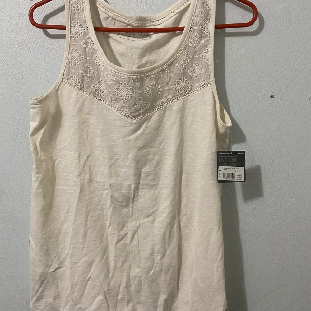 Eddie Bauer Savannah eyelet tank ivory